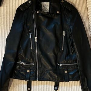 Black Leather Biker Jacket